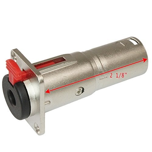 MCSPROAUDIO 1/4 TRS to XLR Male Pass Through Panel Mount Jack - Image 1