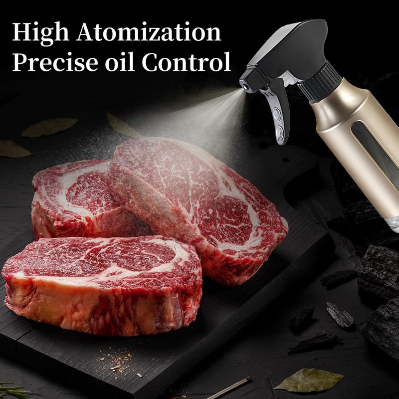 Micyples Olive Sprayer for Cooking,ABS Plastic Olive Oil Mister for Air Fryer Black Nozzel Dispenser Bottles Fat Reduction Glass Oil Control Spray Pot 6.35oz 180ml Capacity - Image 3
