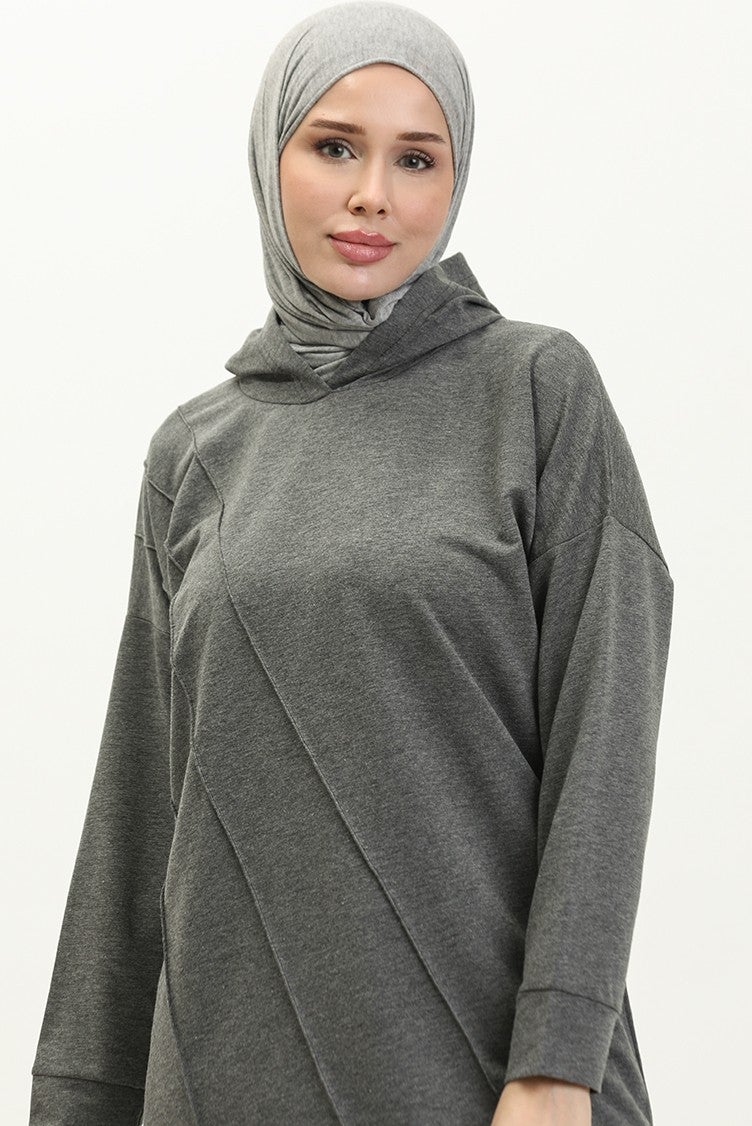Sefa Merve Double Tracksuit 23009-01 Gray - Image 3