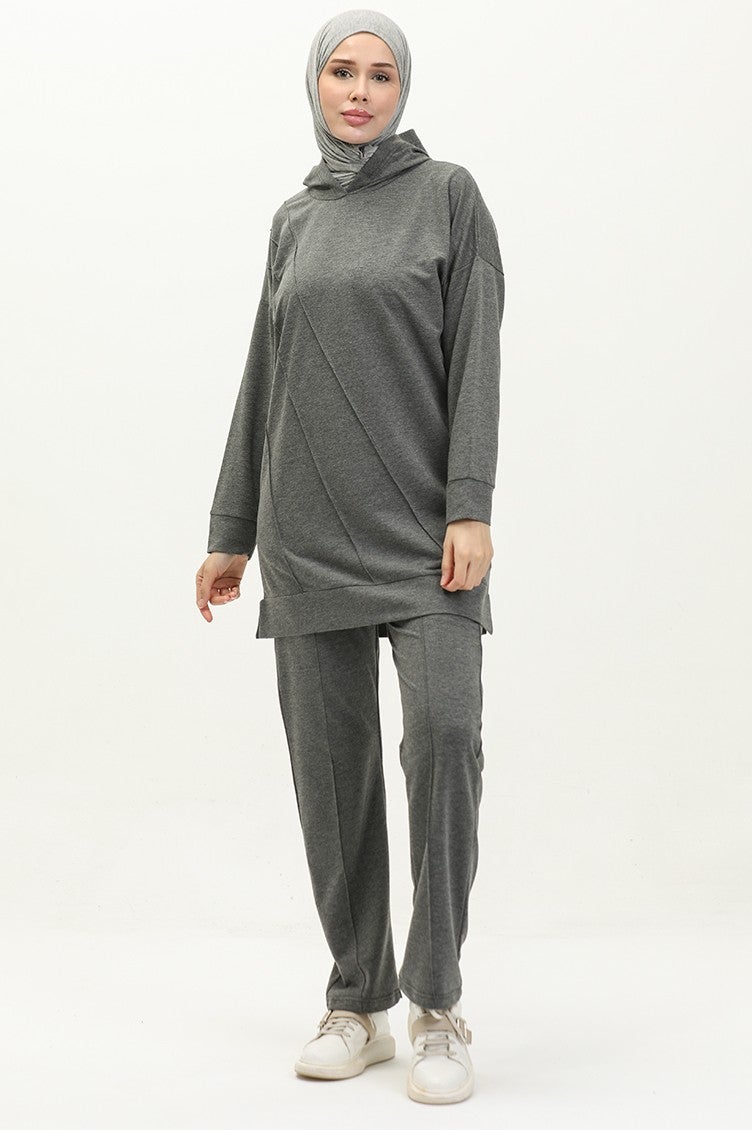 Sefa Merve Double Tracksuit 23009-01 Gray - Image 2