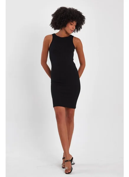 Alexander Gardi Sleeveless Ribbed Dress