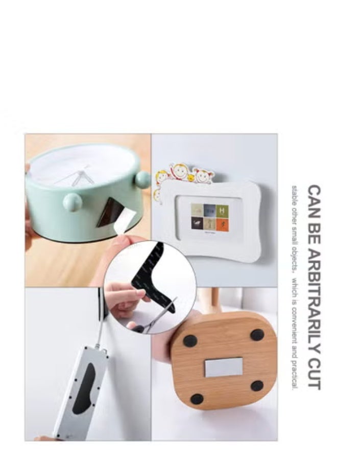 fantasize وسادات شريط تثبيت السجاد على شكل L 8 قطع مزدوجة الجوانب مضادة للانزلاق قابلة لإعادة الاستخدام للسجاد على الأرضيات الخشبية والسجاد والسجاد في مكانه وجعل الزوايا مسطحة وسهلة الإزالة باللون الأسود - Image 2