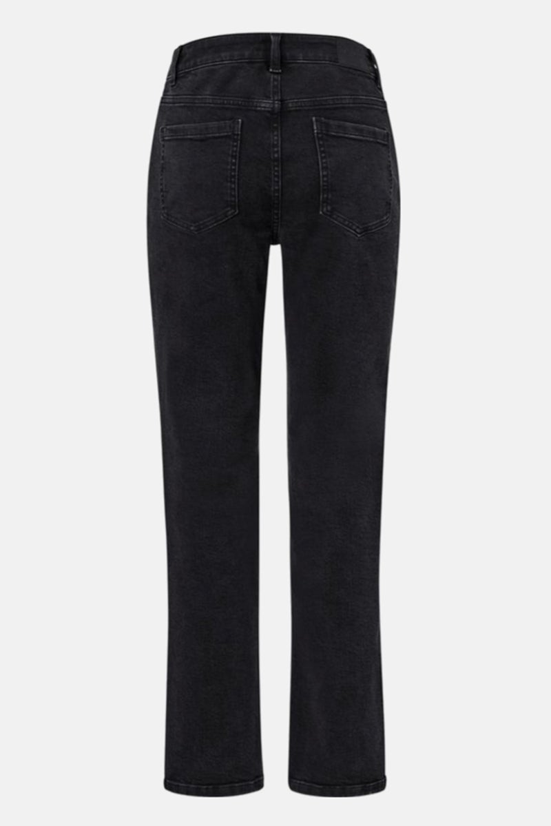 Tchibo Women Regular Fit Washed Stretch Jeans, Black - Image 3