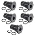 Kodilin Thread Adapter Hose Adapter Reducer Fitting Connector Aluminum Black 5PCS - Image 2
