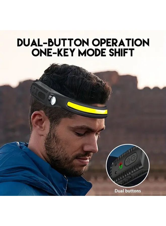 Gesture Activated Rechargeable Headlamp Lightweight Comfortable Long Battery Life Outdoor Camping - Image 3