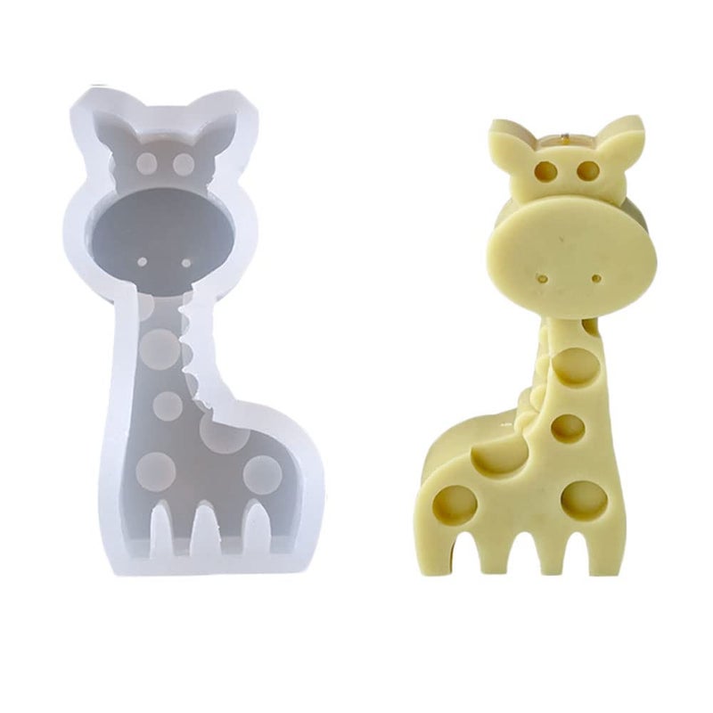 Duawenki Giraffe Shape Car Freshie Silicone Mold for Making Soap Aroma Beads Car Freshie Pendant CandleDecorationSculpture Resin