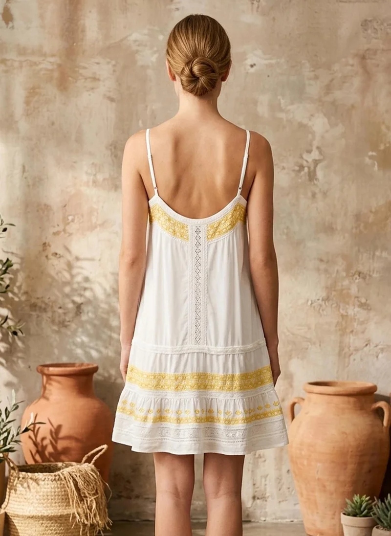 Alaya Women Embroidered  Rayon Sleevless Dress -AL3713