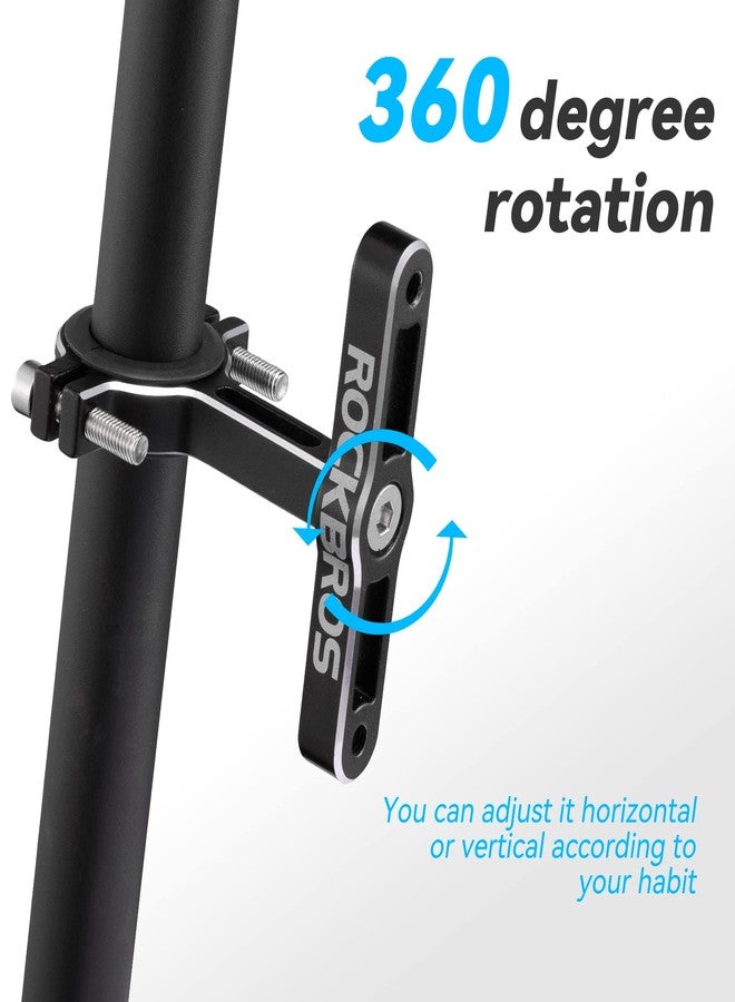 ROCKBROS Bike Bottle Cage Adapter Bicycle Seatpost Handlebar Water Bottle Mount Holder Adjustable Aluminum Bottle Cage for MTB Road Bike Beach Cruiser Black - Image 3