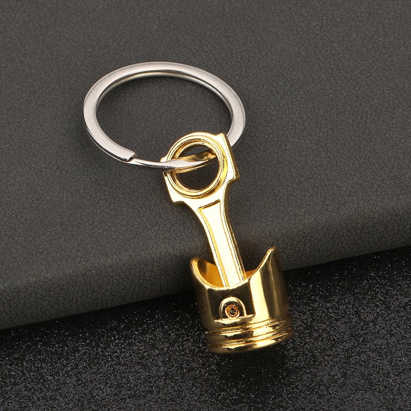 Creative Piston Car Keychain Metal Accessory White K Piston - Image 2