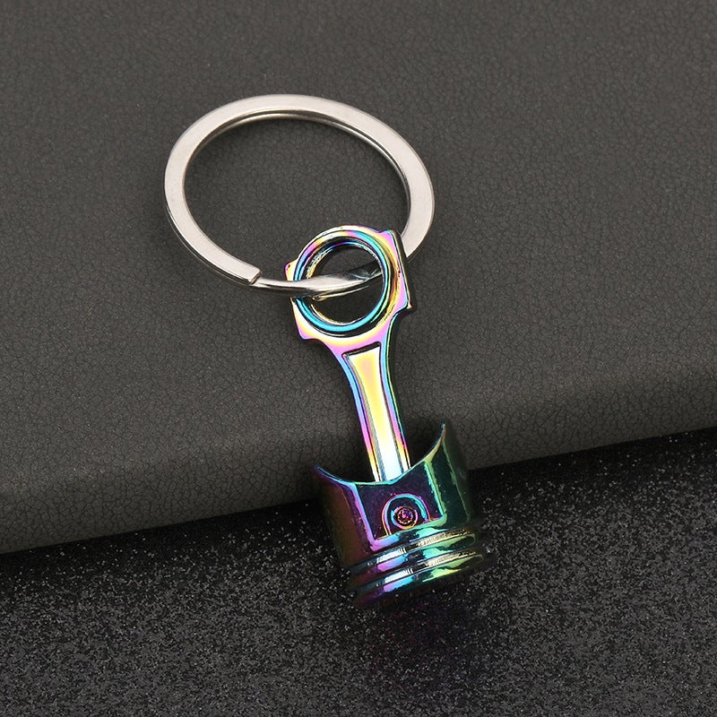 Creative Piston Car Keychain Metal Accessory White K Piston - Image 4