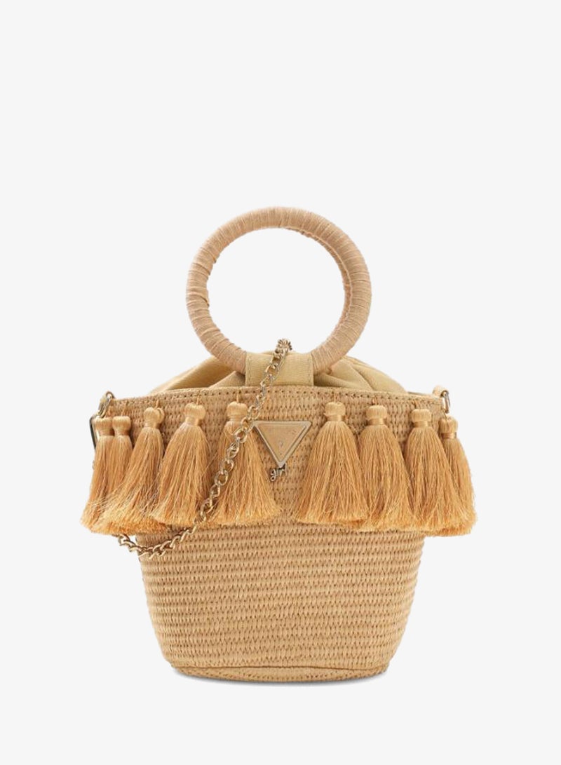 GUESS Infant Staw Bucket Bag - Image 1