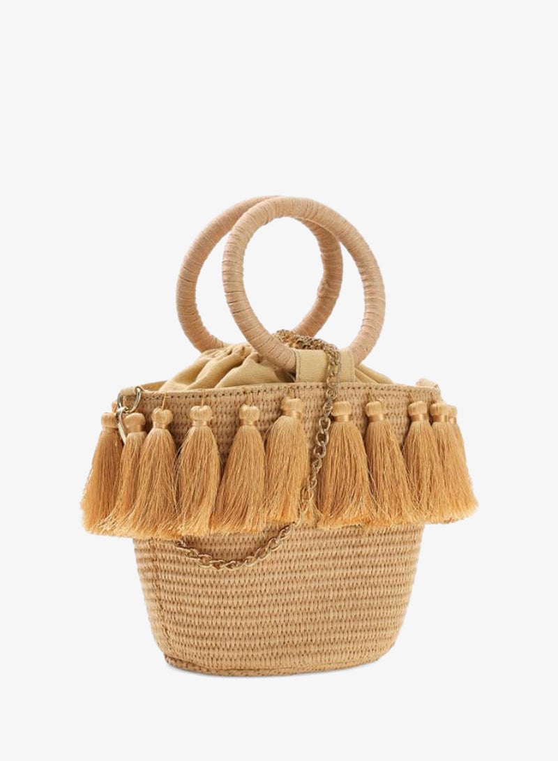 GUESS Infant Staw Bucket Bag - Image 3