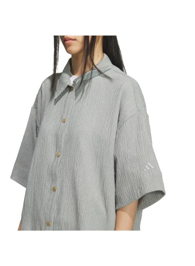 Adidas  SOFTLUX SHEER LOOSE FIT COLLAR SHIRTS SHORT SLEEVE for Women | Best Price UAE