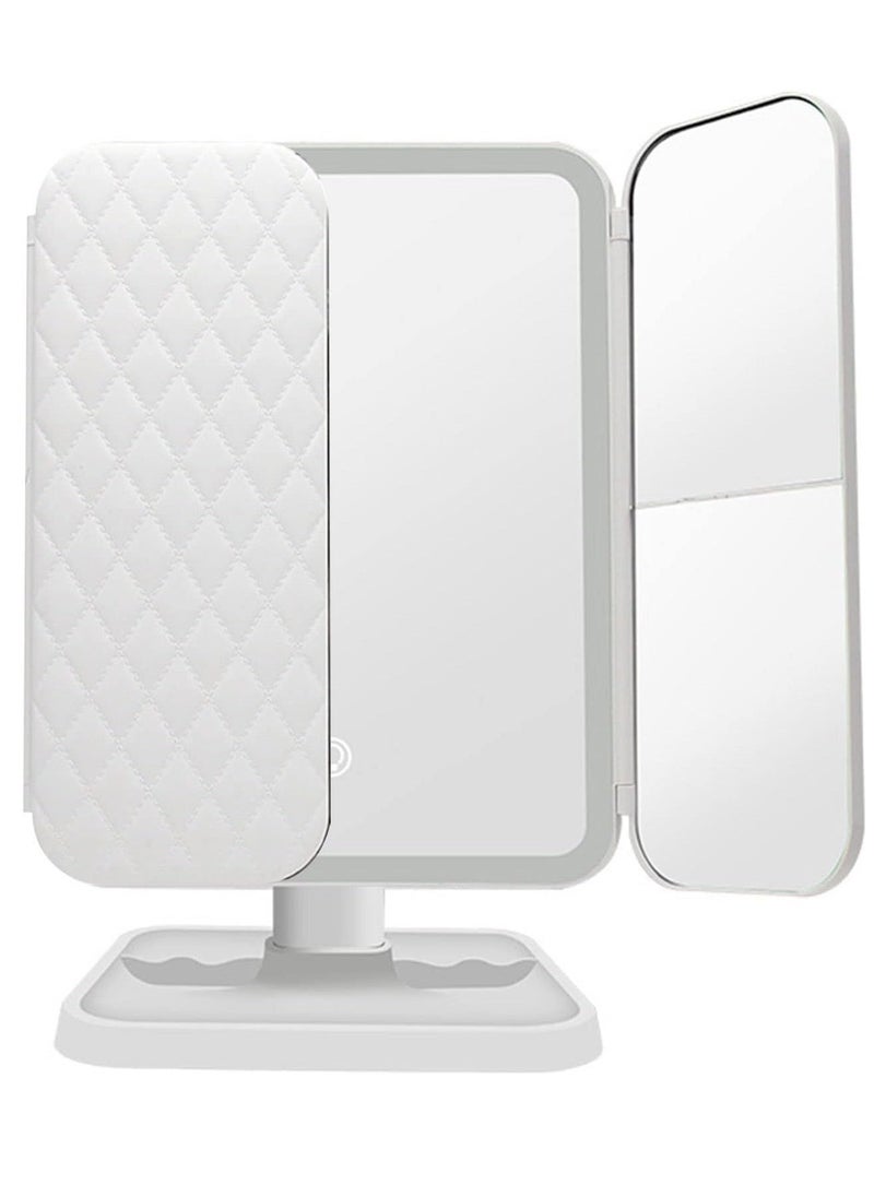 ELTRAZONE LED Makeup Mirror with 3 Color Lighting Modes – 52 LED Trifold Mirror, Portable High Definition Light-Up Cosmetic Mirror | 1x/2x/3x Magnification, Touch Control Design for Flawless Makeup Application - Image 2