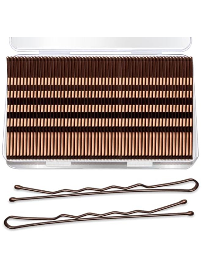 AITRAI 276 Large Bobby Pins Brown AITRAI 240PCS Extra Long Bobby Pins for Thick Hair Jumbo Hair Pin for Women with Box - Image 1