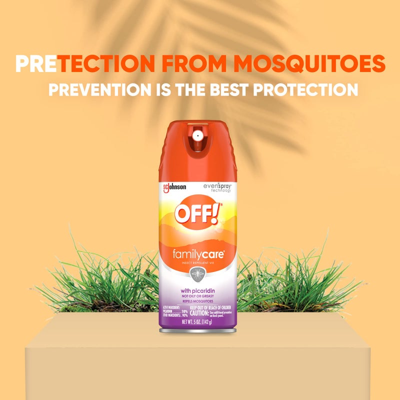 OFF! FamilyCare Insect & Mosquito Repellent Aerosol, Bug Spray Made with Picaridin for Everyday Use, 5 oz - Image 2