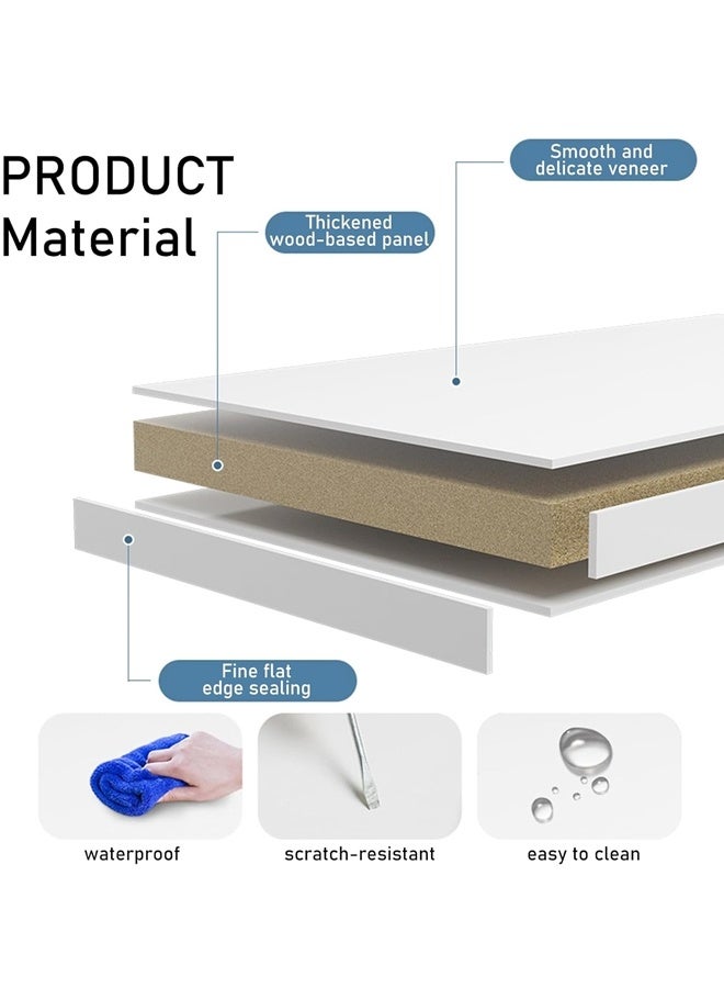 خزانة كتب خشبية مستقلة عالية السعة من ١٠ طوابق، مع منظم رفوف، رف تخزين للمكتب المنزلي، رف عرض منزلي. - Image 4
