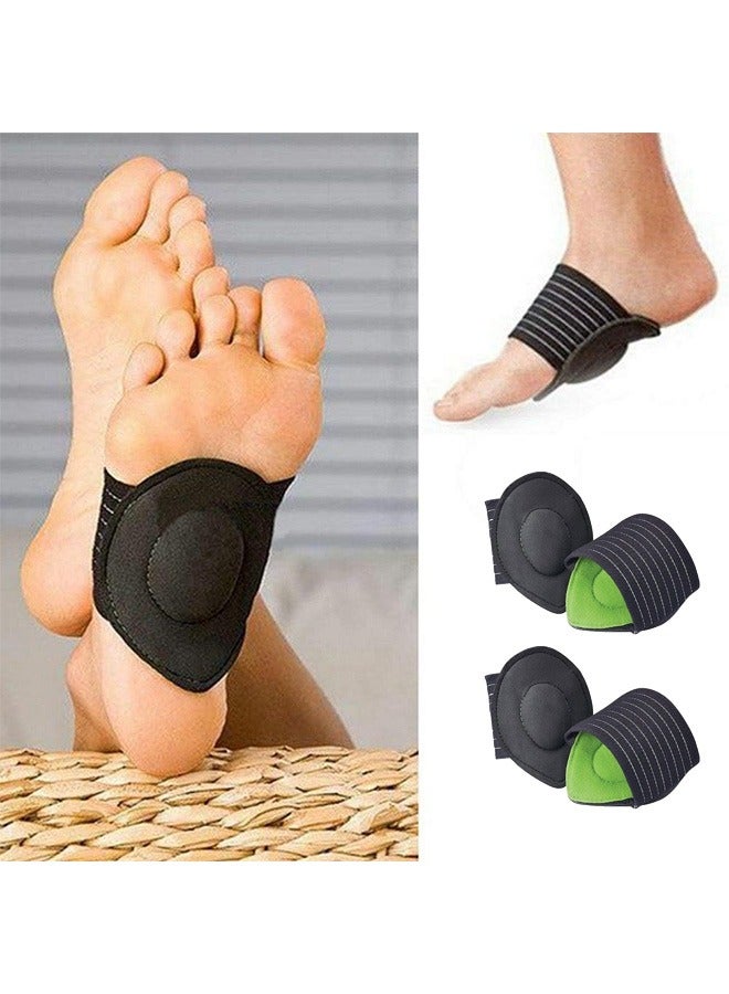 2 Pairs Arch Support Pad Orthotic Shoe Insert for Flat Foot Pain Plantar Fasciitis PTTD Arch Flatfoot Orthotics Massage Pad Insoles Foot Sleeves - Image 1