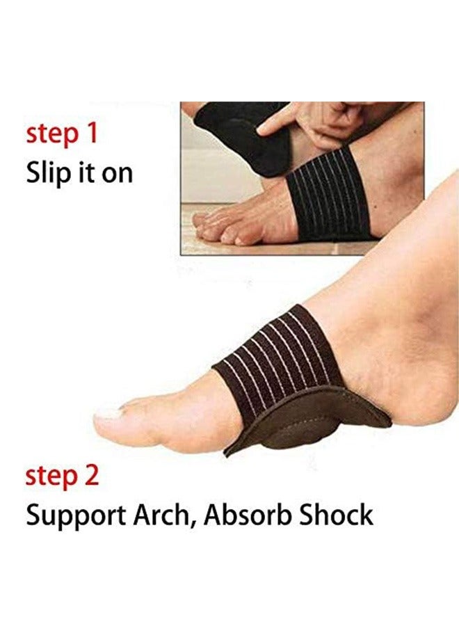 2 Pairs Arch Support Pad Orthotic Shoe Insert for Flat Foot Pain Plantar Fasciitis PTTD Arch Flatfoot Orthotics Massage Pad Insoles Foot Sleeves - Image 4