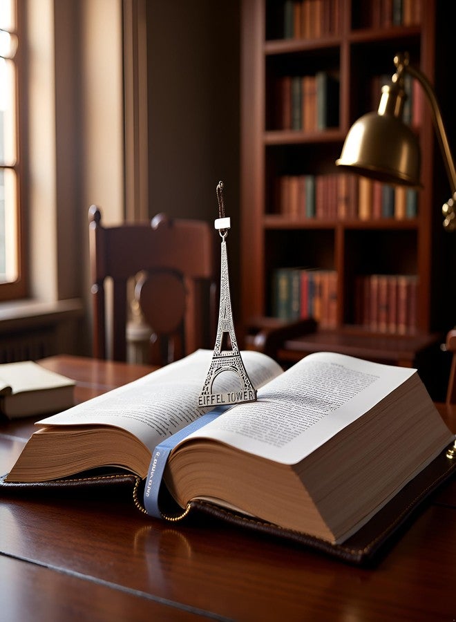 قطعة واحدة (برج إيفل) فاصل كتاب معدني مجوف، فاصل كتاب معدني على شكل برج إيفل وتمثال الحرية في لندن، مناسب للمدارس والمكاتب، وأغلفة الكتب وملحقاتها. - Image 2