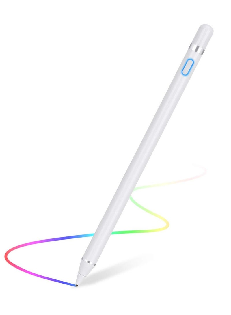 BORTONY Stylus Pen for Touch Screens Rechargeable 1.5mm Fine Point Active Capacitive Stylus Smart Pencil Compatible iOS Android iPad and Most Tablet - Image 1