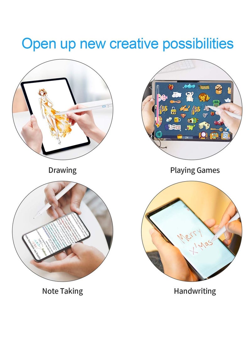 BORTONY Stylus Pen for Touch Screens Rechargeable 1.5mm Fine Point Active Capacitive Stylus Smart Pencil Compatible iOS Android iPad and Most Tablet - Image 5