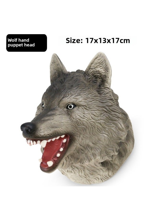 Science And Education Cognitive Gloves Model Simulation Animal World Children Interactive Entertainment Puppet Toy-Color:X318 Wolf Puppet Head 144g  - Image 1