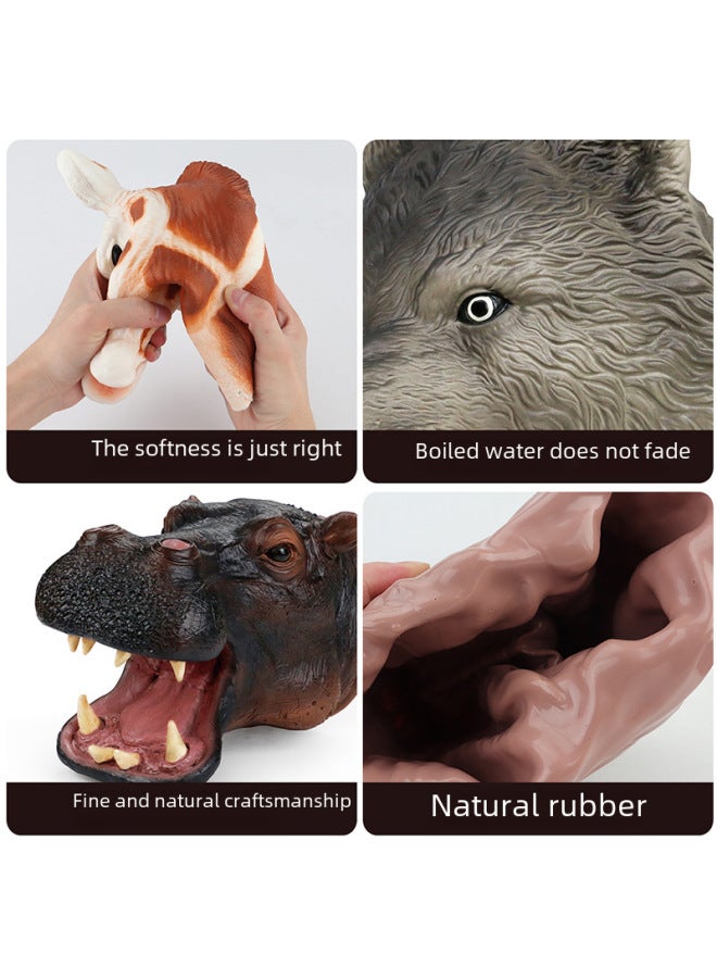 Science And Education Cognitive Gloves Model Simulation Animal World Children Interactive Entertainment Puppet Toy-Color:X318 Wolf Puppet Head 144g  - Image 4