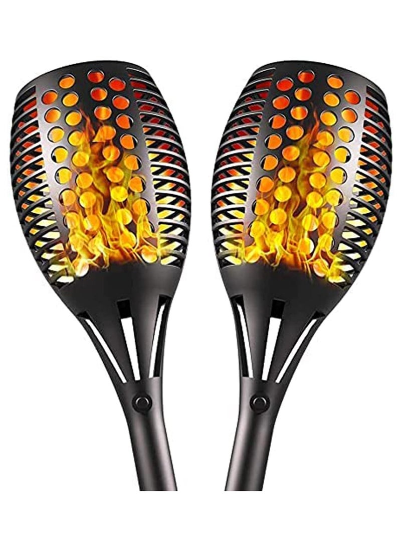 DubaiGallery Solar Outdoor Lights, Solar Tiki Torches with Flickering Flame for Garden Decor, Solar Garden Lights, Waterproof Solar Powered Outdoor Lights, LED Torch Lights for Outside Patio Yard Porch Decorations  - Image 2