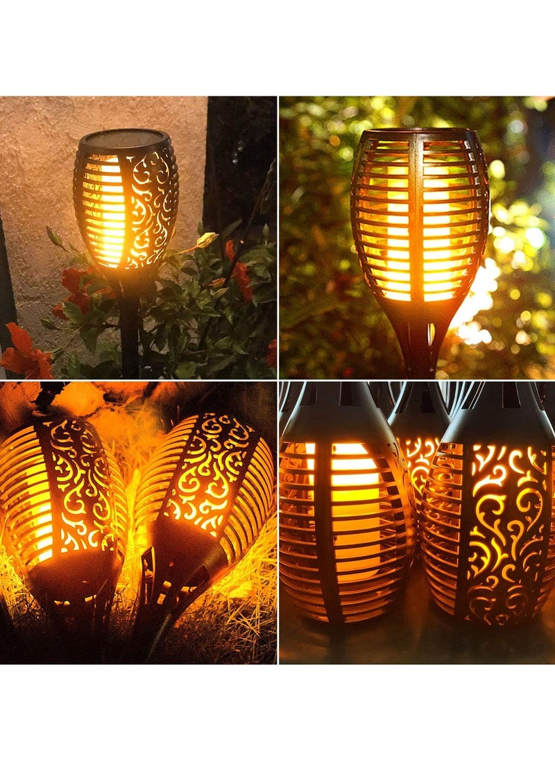 DubaiGallery Solar Outdoor Lights, Solar Tiki Torches with Flickering Flame for Garden Decor, Solar Garden Lights, Waterproof Solar Powered Outdoor Lights, LED Torch Lights for Outside Patio Yard Porch Decorations  - Image 3