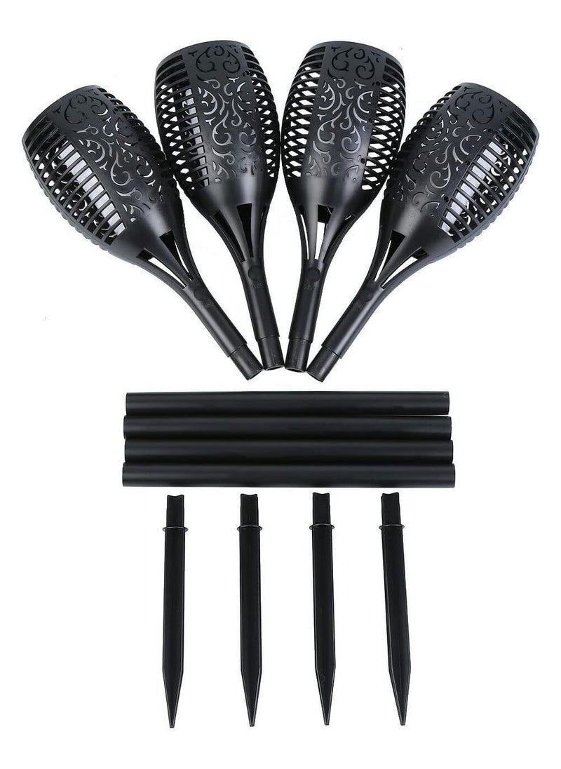 DubaiGallery Solar Outdoor Lights, Solar Tiki Torches with Flickering Flame for Garden Decor, Solar Garden Lights, Waterproof Solar Powered Outdoor Lights, LED Torch Lights for Outside Patio Yard Porch Decorations  - Image 4