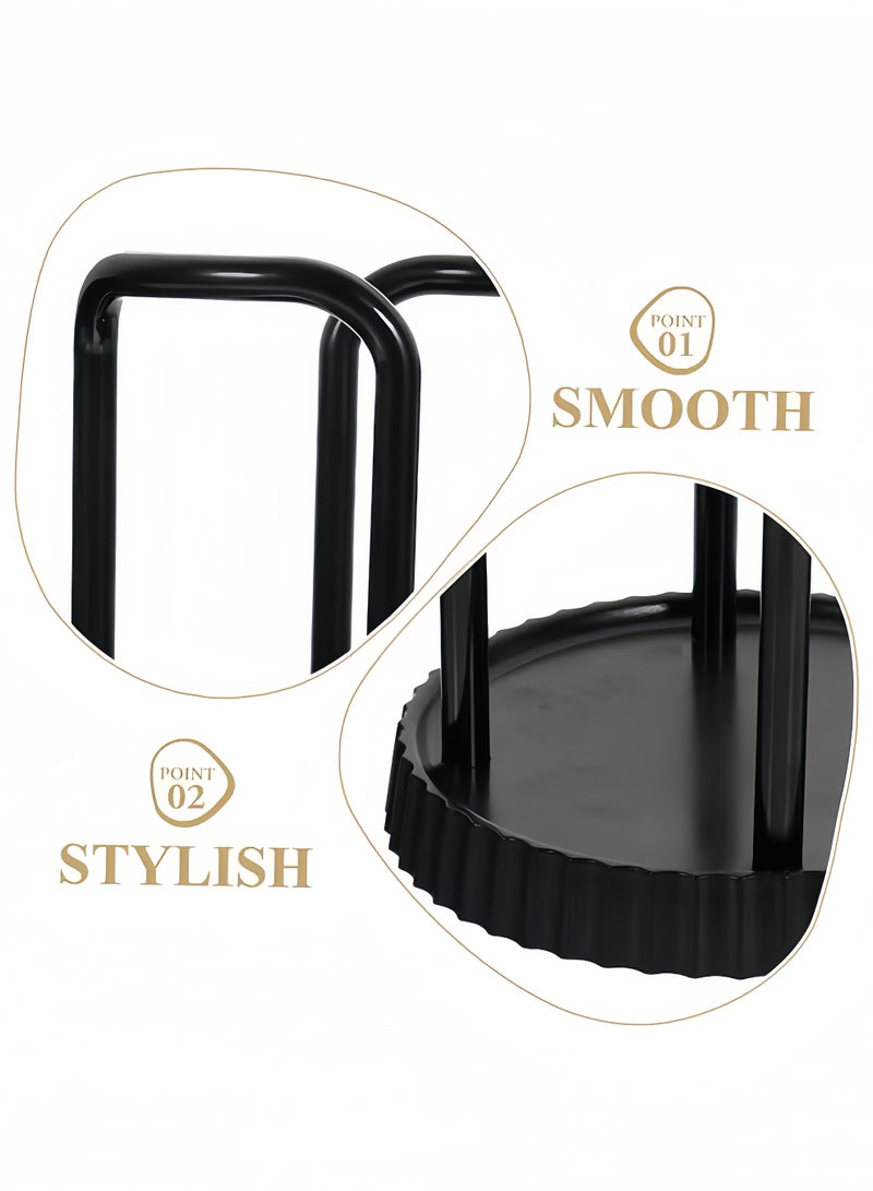 HQ-GAMING Bathroom Cup Dispenser Black Small Disposable Paper Cup Holder Compact Mouthwash Cups Tray for Vanity Countertop Everyday Use Home and Travel - Image 4