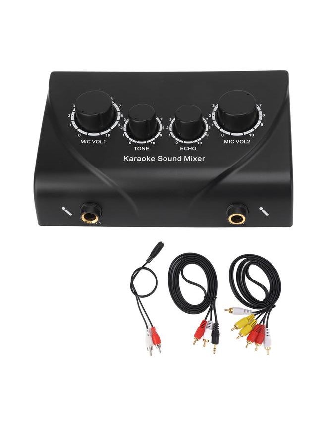 Thoraya Mini Portable Sound Mixer Karaoke Sound Mixer for Companies Family Gatherings 100‑240V UK Plug  - Image 1