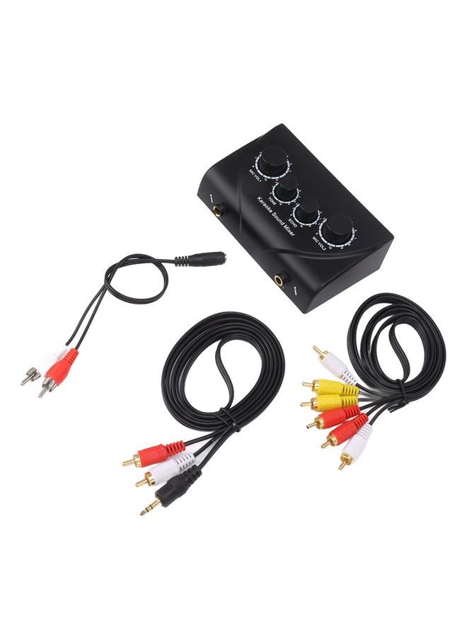 Thoraya Mini Portable Sound Mixer Karaoke Sound Mixer for Companies Family Gatherings 100‑240V UK Plug  - Image 2