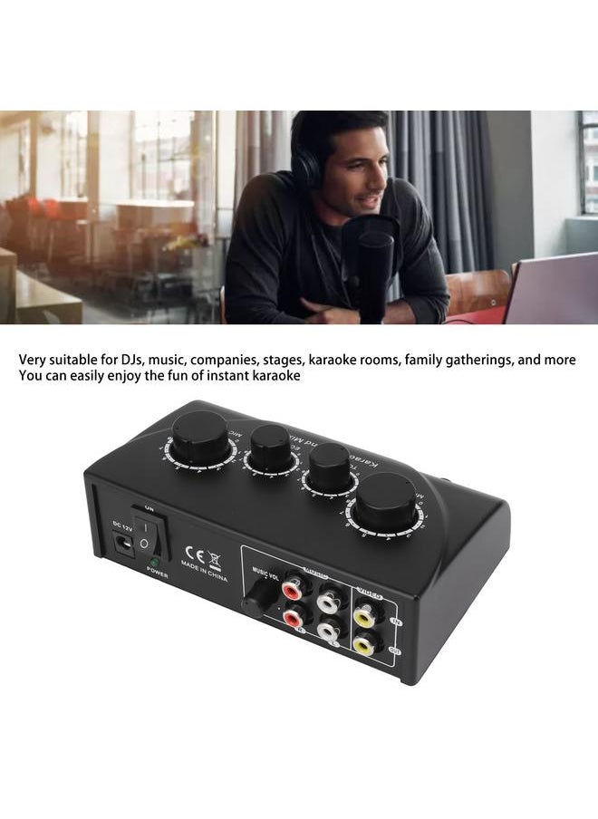 Thoraya Mini Portable Sound Mixer Karaoke Sound Mixer for Companies Family Gatherings 100‑240V UK Plug  - Image 3