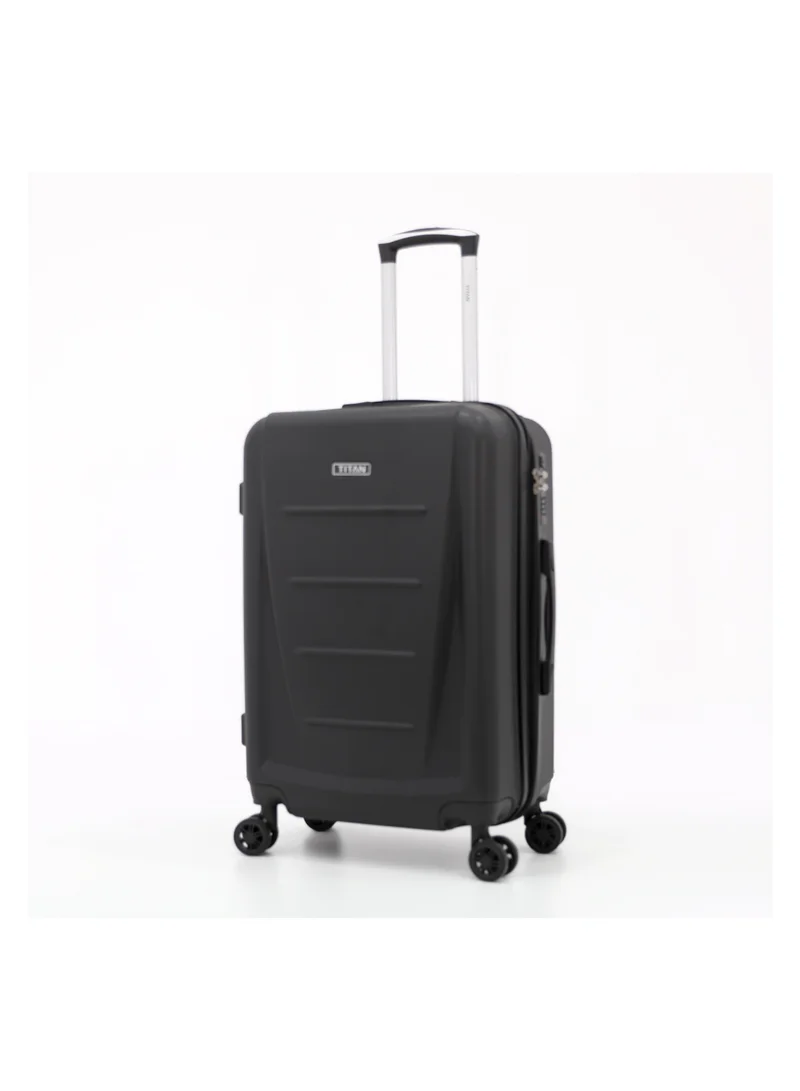 TITAN Hardside Luggage Trolley Bag 3 Pieces Set,Black (S-20",M-24",L-28")