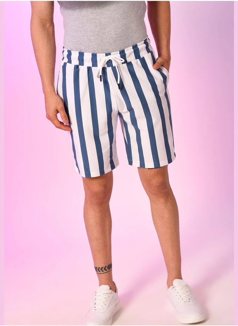 Campus Sutra Striped Short