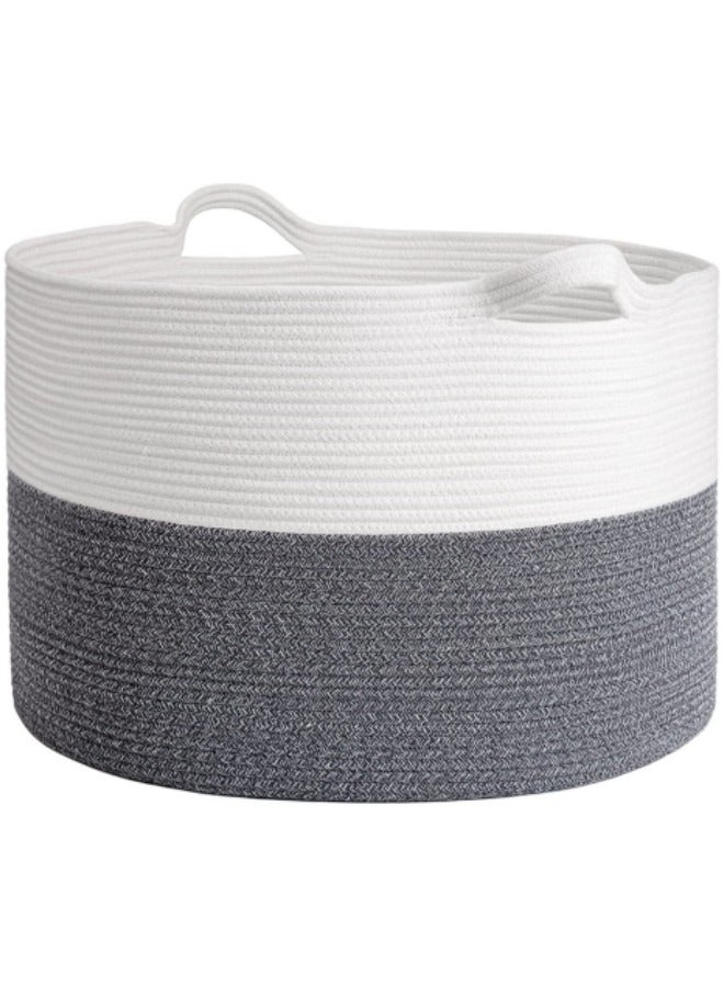 Large Laundry Baskets Clothes Basket Woven Laundry Baskets with Handles, Toys Basket, Large Baskets 51 x 34cm - Image 1