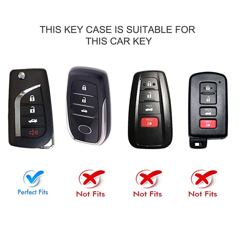 ELOHEI Key Fob Cover for Toyota,Premium Soft TPU 360 Degree Full Protection Key Case Shell Accessories Compatible with Toyota 2018-2022 Corolla SE/LE,Camry SE/LE,RAV4 SE - Image 2