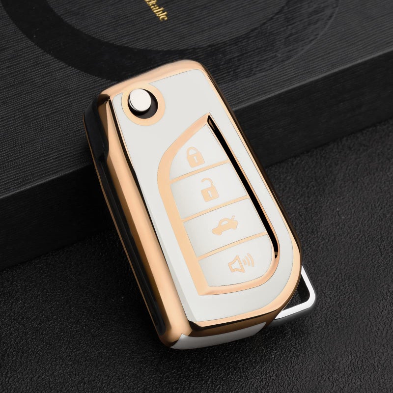 ELOHEI Key Fob Cover for Toyota,Premium Soft TPU 360 Degree Full Protection Key Case Shell Accessories Compatible with Toyota 2018-2022 Corolla SE/LE,Camry SE/LE,RAV4 SE - Image 5