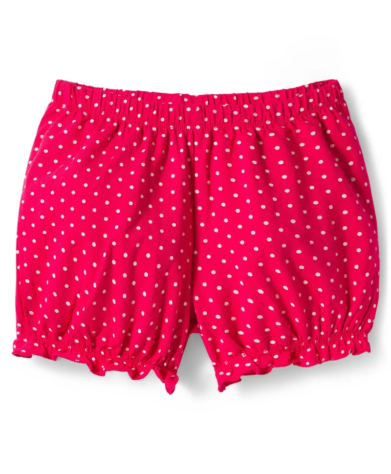 Pine Kids Pine Kids Cotton Elastane Knit Bloomers With Polka Dot Print Pack Of 3 - Multicolor
