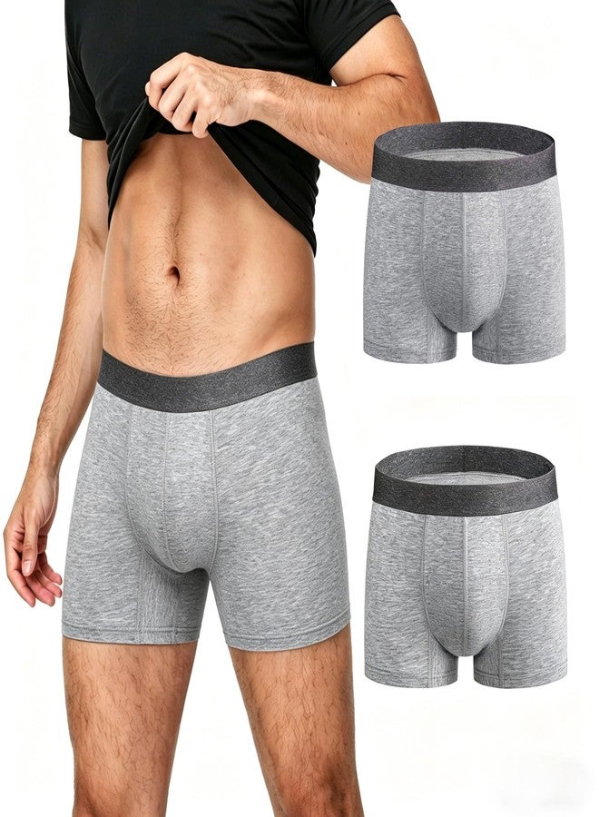 BATTEWA Mens Incontinence Underwear Washable, Leak Proof Underwear for Men,with Front Absorbency Area for Urine Leakage Protective 50ml. (Medium, 2Gray) - Image 1