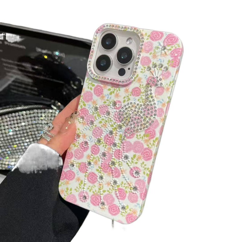 غطاء واقي بTPU لـ iPhone 12 Pro مع مقاوم للصدمات وحماية من السقوط مع مقاوم للصدمات مع نقشة زهرية مع قبضة مضادة للانزلاق باللون Floral مضاد للانزلاق بتصميم زهري من مادة TPU - Image 1