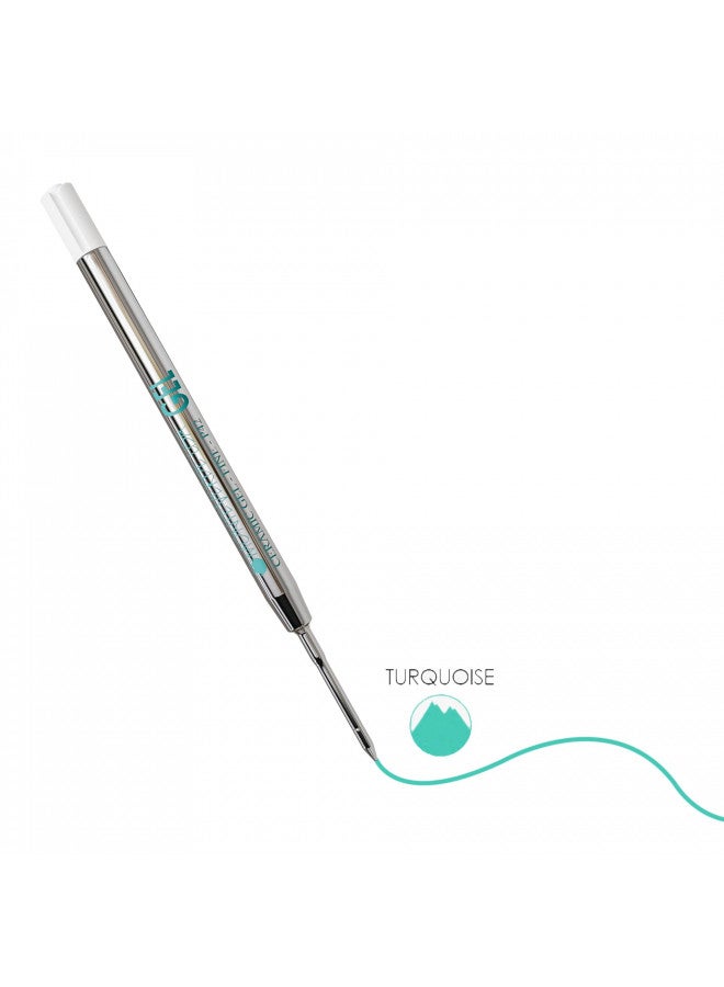 Monteverde إعادة تعبئة قلم حبر جل مونتيفيردي بدون غطاء لتناسب أقلام باركر، نقطة رفيعة، تركواز، 2 في العبوة (P422TQ) - Image 2