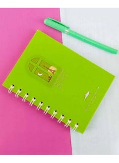 ماركة غير محددة نوت بوك + قلم – نوت سلك – الوان متعدده – 14*10 سم -80 ورقه  - Image 2