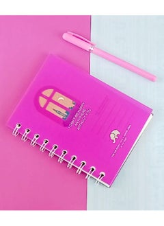 ماركة غير محددة نوت بوك + قلم – نوت سلك – الوان متعدده – 14*10 سم -80 ورقه  - Image 3