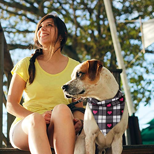 KUTKUT Valentines Day Dog Bandana | Reversible Dog Triangle Scarf | Dog Wedding Bandana Heart Paws Print Pet Kerchief Accessories for Large Medium Small Dogs Cats Pets (Size: 70 x 48 x 48 cm) - Image 5