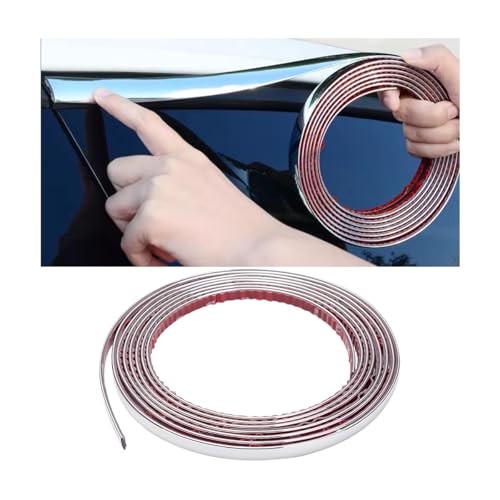 KHGUZ Car Chrome Trim Molding 16Ft 12 ScratchProof Vehicle Body Side Trim Strip Auto Interior Exterior Decorative Protection Trimming Universal for Motor Truck RV Door Window Bumper - Image 1