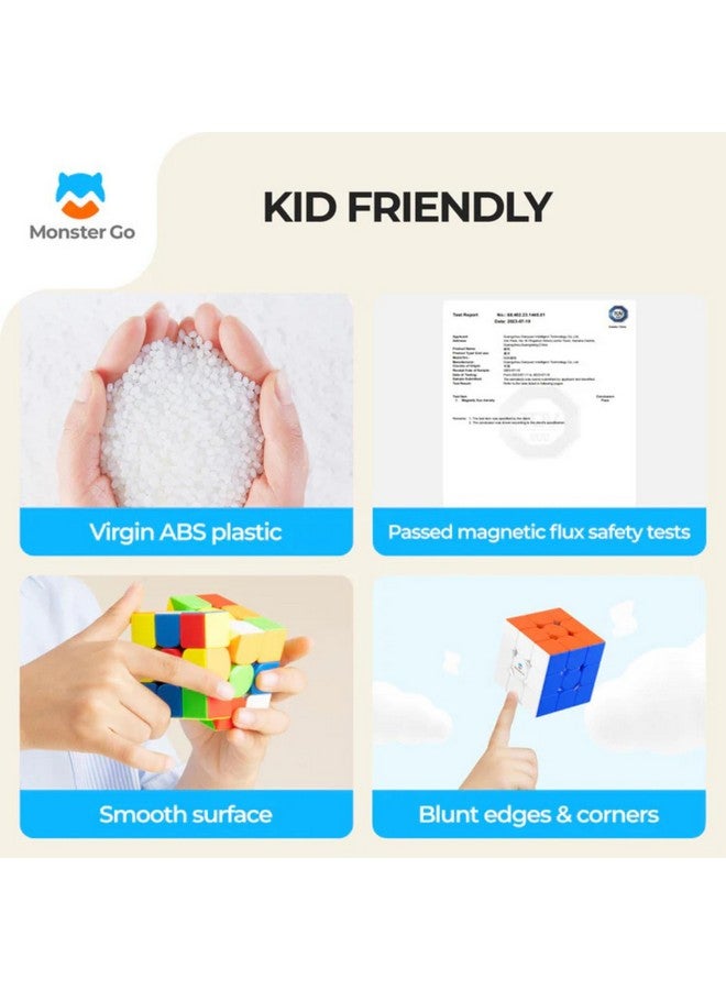 Cubelelo GAN Monster Go (v3) Magnetic 3x3 Speedcube | Honeycomb Design for Buttery Smooth & Stable Turning, Adjustable Tension, Corner Cutting | Ideal Puzzle Toy for Beginners, Boys & Girls Ages 6+ - Image 3