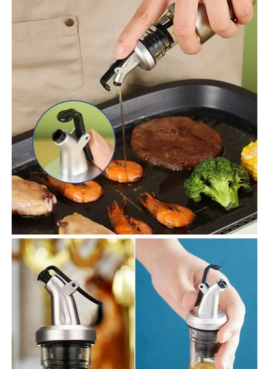 Markafox Capped Oil Stopper Oil Pot Bottle Tip Oil Jar Vinegar Bowl Sauce Bottle Bottle Head Does Not Drip  - Image 1